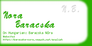 nora baracska business card